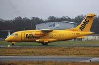D-BADC @ EGHH - Air Ambulance flight departs in thick drizzle - by John Coates