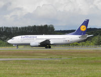 D-ABEC @ EGPH - “Lufthansa 1YF” landing on runway 24 - by Mike stanners