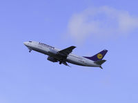 D-ABXU @ EGPH - Lufthansa B737-300 departs runway 24 bound for FRA On flight DLH5AE - by Mike stanners