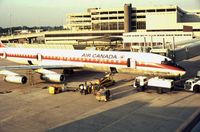 CF-TIM @ MANC - Air Canada Douglas DC8 CF-TIM is loaded at Manchester Ringway Airport. - by Keith Long