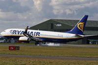 EI-DPK @ EGHH - Ryanair; caught at the moment of touchdown. - by Howard J Curtis