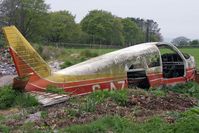G-AZRV @ EGHA - Crashed on take-off here on 30th December 2000. Dumped here ever since. - by Howard J Curtis