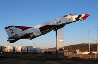 66-0319 - F-4E Phantom II in T-birds colors at a VFW Hall in Athens TN