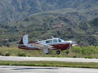 N4786H @ SZP - 1979 Mooney M20J 201, Lycoming IO-360- A&C 200 Hp, stunning refinish, takeoff climb Rwy 22 - by Doug Robertson