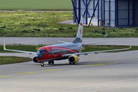 D-ATUC @ EDDP - A train is coming along on airport´s apron? Sure, it´s TUIfly with one of its wonderbirds. - by Holger Zengler