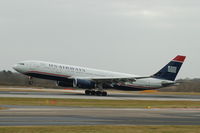 N283AY @ EGCC - US Airways Airbus A330-243 landing at Manchester Airport - by David Burrell