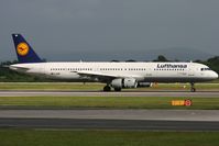 D-AIRP @ EGCC - Lufthansa. - by Howard J Curtis