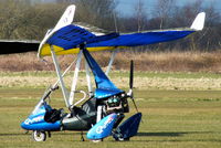 G-DECR @ EGCB - visitor to Barton - by Chris Hall