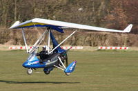 G-DECR @ EGCB - visitor to Barton - by Chris Hall