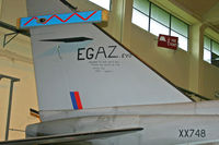 XX748 @ EGWC - Inscription on the tail reads:'Dedicated to Gaz Evo. Thanks for saving my life, love Foxy, 21/6/07'. - by Howard J Curtis