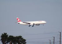 HB-JHJ @ MIA - Swiss A330 landing on Rwy 12 - by Florida Metal