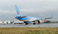 G-OOBH @ EGPH - Thomson B757 About to taxi to runway 06 for departure - by Mike stanners