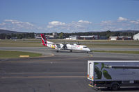 VH-QOI @ YSCB - Sunstate Airlines (VH-QOI) in special Tamworth QantasLink livery Bombardier Dash-8 Q402 taxiing at Canberra Airport. - by YSWG-photography