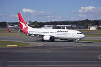 VH-VYE @ YSCB - Qantas (VH-VYE) Boeing 737-838 taxiing to the terminal at Canberra Airport. - by YSWG-photography