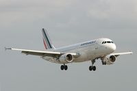 F-HBNC @ LFRB - Airbus A320-214,Air France, On final rwy 25L, Brest-Bretagne Airport (LFRB-BES) - by Yves-Q