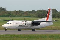 OO-VLJ @ LFRB - Fokker F-27-050, Cityjet, Taxiing to holding point rwy 07R, Brest-Bretagne Airport (LFRB-BES) - by Yves-Q