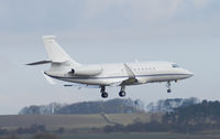VP-CAM @ EGPH - Delta Technical Services Falcon 2000 landing on runway 06 - by Mike stanners