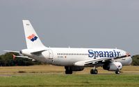 EC-HXA @ LFRB - Airbus A320-232, Taxiing to holding point rwy 25L, Brest-Bretagne Airport (LFRB-BES) - by Yves-Q