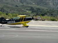N80AS @ SZP - 1992 Pitts Aerobatics S-2B, Lycoming AEIO-540-D4A5 260 Hp, landing roll Rwy 22 - by Doug Robertson