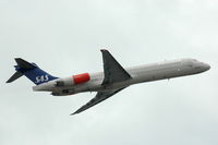 LN-RMU @ ESSA - Scandinavian Airlines MD-87 taking off from Stockholm Arlanda airport, Sweden. - by Henk van Capelle