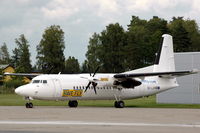 SE-LLN @ ESKN - SweFly Fokker 50- parked at Nyköping Skavsta airport, Sweden. - by Henk van Capelle