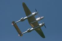 N25Y @ LFFQ - Lockheed P-38L Lightning (N25Y), La Ferté-Alais Airfield (LFFQ) Air Show (Le Temps Des Hélices) - by Yves-Q