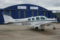 N36SU @ EGHH - Outside the spray shop. - by Howard J Curtis