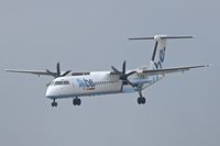 G-JEDM @ EGNX - Flybe 2003 De Havilland Canada DHC-8-402Q, c/n: 4077 at East Midlands - by Terry Fletcher