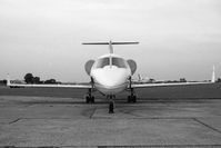 N95SC @ EGTC - Learjet 55C, Cranfield Airport, June 1990. - by Malcolm Clarke