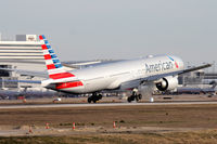 N718AN @ DFW - New American Airlines livery 777-300 landing at DFW Airport. - by Zane Adams
