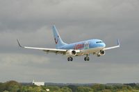 OO-JAR @ LFRB - Boing 737-7K5, Jetair Fly, On final rwy 25L, Brest-Bretagne Airport (LFRB-BES) - by Yves-Q