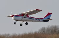 G-DENC @ EGFH - Visiting Reims/Cessna 150. - by Roger Winser
