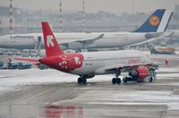 D-ABDB @ EDDL - Air Berlin A320 in OLT Jetair c/s being towed out of the hangar. - by FerryPNL