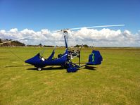 ZK-VBA @ NZTH - I just love these gyrocopter type aircraft.
This had just arrived before me apparently at Thames yesterday. The grass,sky and sun show it off perfectly. - by magnaman