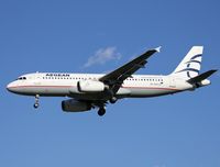 SX-DVX @ LGTS - Aegean Airlines A320-232 Landing on rwy 34 at Thessaloniki ''Makedonia'' Airport - by Stamatis A.