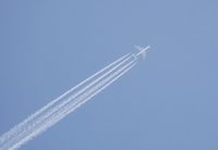 9V-SGC @ EGFH - Singapore Airlines Airbus A345 flying at 35000 feet eastbound on the New York-Singapore route, the longest non-stop air route in the world. - by Roger Winser