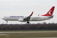 TC-JHK @ EDDL - Turkish Airlines, Boeing 737-8F2 (WL), CN: 40975/3824, Aircraft Name: Yesilkoy - by Air-Micha