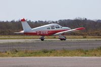 G-AYEE @ EGFH - Visiting Cherokee taxying prior departure on Runway 28. - by Roger Winser