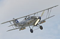 G-AENP @ EGTH - G-AENP (K5414 / XV), 1935 Hawker Hind, c/n: 41H/81902 at Old Warden - by Terry Fletcher