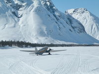N777YA - landed on lake ice - by bev