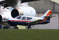 G-OIBM @ EGBP - visitor to the Rockwell Commander fly-in at Kemble - by Chris Hall