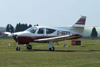 G-BEPY @ EGBP - visitor to the Rockwell Commander fly-in at Kemble - by Chris Hall