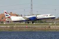 G-CDEB @ EGLC - 1996 Saab 2000, c/n: 2000-036 at London City - by Terry Fletcher