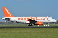 G-EZDK @ EHAM - Easyjet A319 clearing the runway in AMS - by FerryPNL