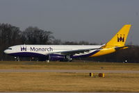 G-EOMA @ EGCC - in Monarch's yellow tail scheme - by Chris Hall