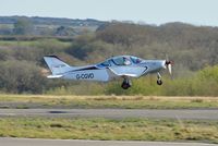G-CGVO @ EGFH - Visiting Pioneer 400 departing Runway 28. - by Roger Winser