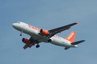 G-EZWF @ EGCC - Easyjet Airbus A320-214 on approach to Manchester Airport. - by David Burrell