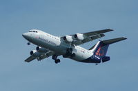 OO-DWB @ EGCC - Brussels Airlines Avro RJ100 on approach to Manchester Airport. - by David Burrell