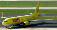 D-ATUA @ EDDL - TUiFly, is here taxiing to the gate at Düsseldorf Int´l (EDDL) - by A. Gendorf
