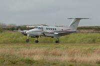 G-BVMA @ EGFH - Visiting Super King Air of Dragonfly Aviation Services departing Runway 22. - by Roger Winser